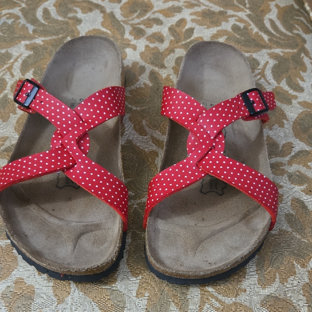 Stylish Red Polka Dot Women's Sandals